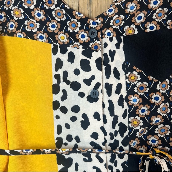 Topshop Women’s Spaghetti Strap Bohemian Patchwork Romper Size US 2 - Picture 7 of 16